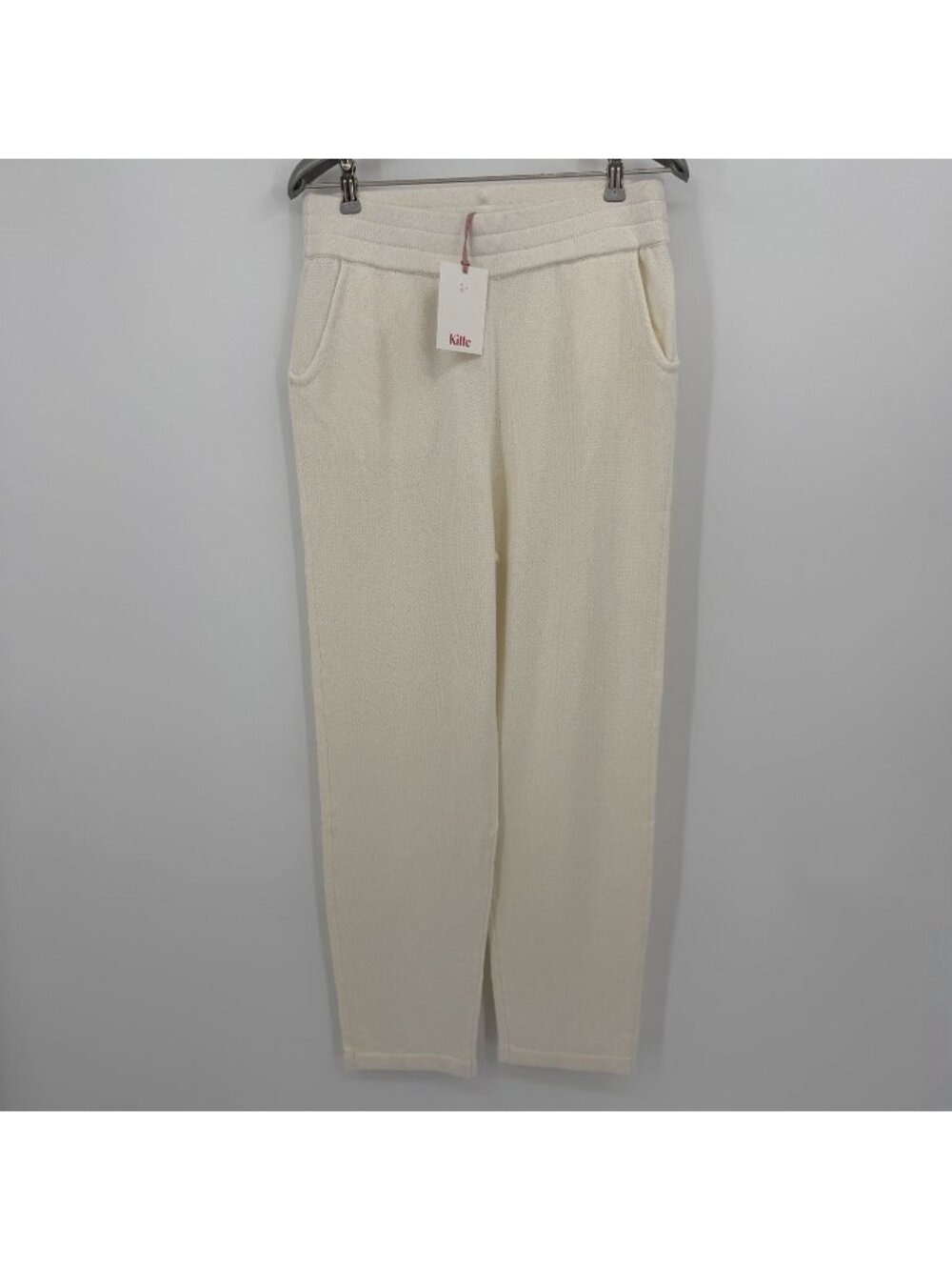 Kilte Collection The Kay Straight Leg Pants in Ivory 2 M Cotton-Cashmere $345